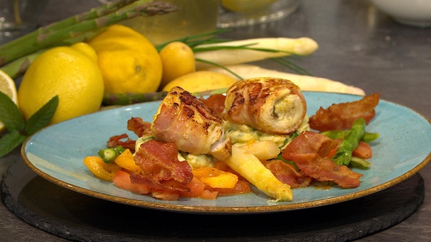 Maischolle mit Spargel-Speck-Butter und Kartoffel-Quark | Bild: Wir in Bayern