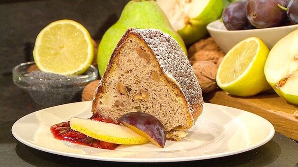 Wir In Bayern Rezepte Birnen Mohn Gugelhupf Mit Zwetschgen Topping Rezepte Wir In Bayern Br Fernsehen Fernsehen Br De