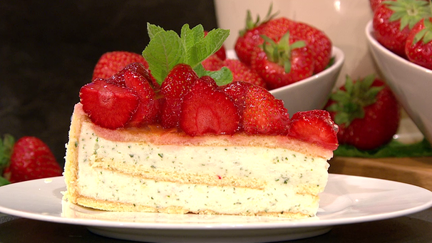 Minztorte mit Erdbeeren | Bild: BR