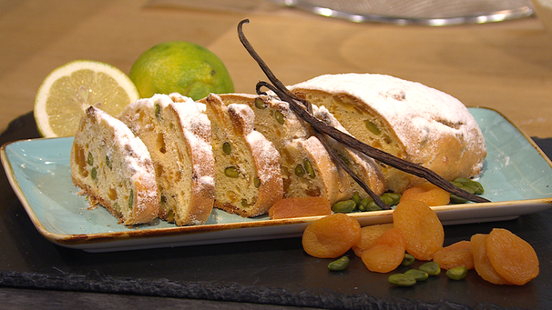 Quark-Aprikosen-Stollen mit Pistazien | Bild: Wir in Bayern