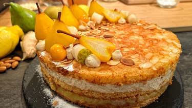 Birnentorte mit Marzipan und Ingwer | Bild: BR