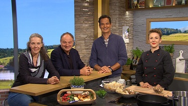 Sendung vom 03.06.2024: Sonja Meiburg, Pfarrer Schießler, Dominik Pöll und Franzisca Jacobs-Plötz | Bild: BR