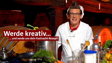 Matthias Walz als Fastnacht-Koch. | Bild: Bayerischer Rundfunk 2024
