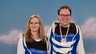 Fastnacht in Franken Roter Teppich: oberfränkische Regierungspräsident Florian Luderschmid und Rebekka Macke  | Bild: BR / Ansgar Nöth