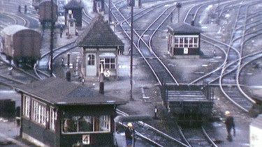 Der Ranigerbahnhof Nürnberg ist auch 1975, nach 80 Jahren in Betrieb, noch der größte Güterbahnhof Bayerns. | Bild: BR