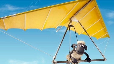 Ob das gut geht? Shaun hat ein neues Verkehrsmittel. | Bild: Aardman Animations Ltd./BR/WDR