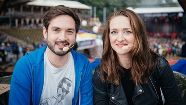 Sebastian Meinberg und Ariane Alter beim PULS Open Air 2016 auf Schloss Kaltenberg. | Bild: BR/Julia Müller