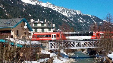 Der Mont Blanc Express in Chamonix. | Bild: SWR/Alexander Schweitzer