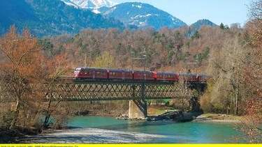 Glacierexpress bei Reichenau - am Zusammenfluss von Vorder- und Hinterrhein. | Bild: BR/SWR/Alexander Schweitzer