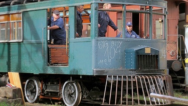 Der letzte seiner Art in Uruguay: ein amerikanischer Motorwagen von JG Brill aus den 30ern. | Bild: BR/Susanne Mayer-Hagmann