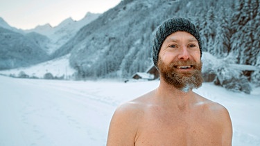 Biohacker Rolf Duda, ist Proband einer vom der University of Applied Sciences and Arts of Southern Switzerland durchgeführten Studie. Hierbei geht es unter anderem um die Frage, ob Kältereize tatsächlich das Immunsystem stärken. | Bild: HR