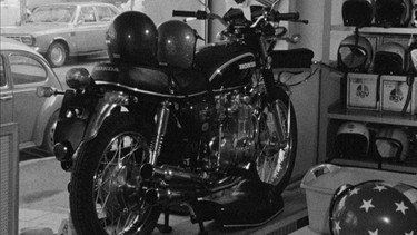 Der Laden „Motorrad Spaett“ in München 1971. | Bild: BR