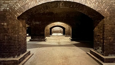 Mathildenhöhe: Wasserspeicher unter der Ausstellungshalle. | Bild: HR/Durchblick TV/Harald Schmuck