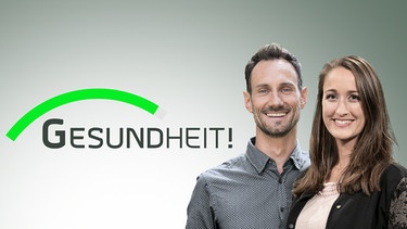 Key Visual/Cover Sendereihenbild mit Typo zu "Gesundheit!". "Gesundheit!" informiert, motiviert, regt an, fragt nach und gibt Anstöße, selbst in Sachen Gesundheit aktiv zu werden. Mit den Moderatoren Fero Andersen und Veronika Keller. | Bild: BR/Philipp Kimmelzwinger/Montage: BR