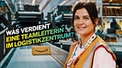 Medine steht vor einer Paketrutsche von Amazon. | Bild: Hintergrundbild: Amazon, Montage BR 