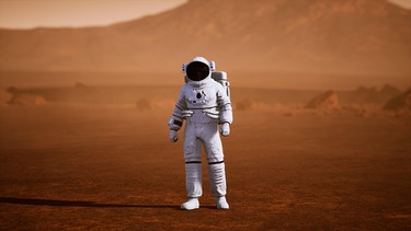 Ein Astronaut auf dem Planeten Mars | Bild: picture-alliance/dpa