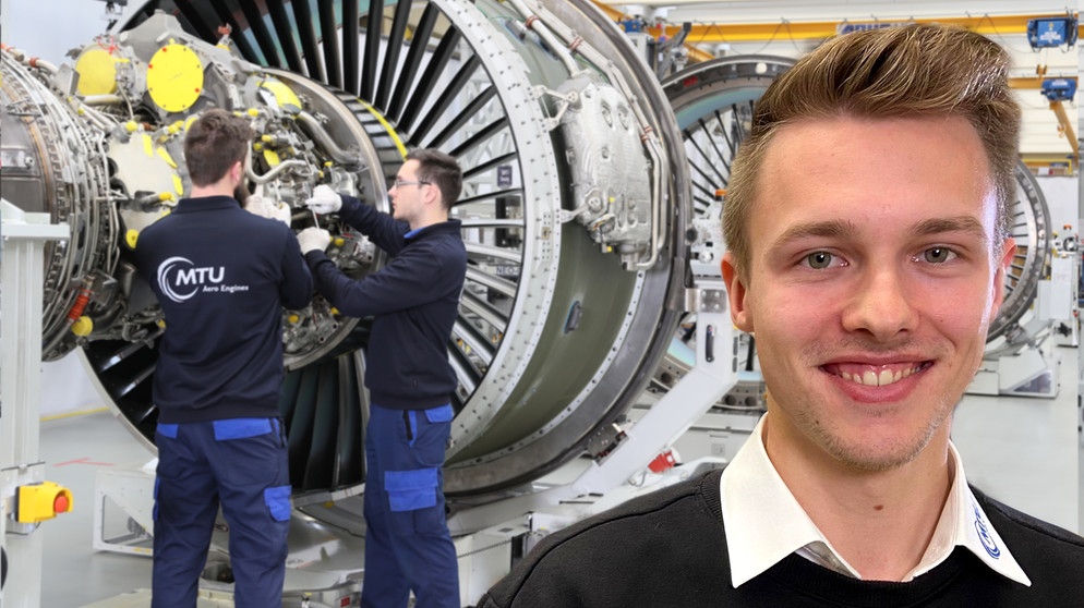 Benjamin, Maschinebauer bei MTU Aero Engines  | Bild: Bayerischer Rundfunk/MTU Aero Engines/BR/Robert Matzeck