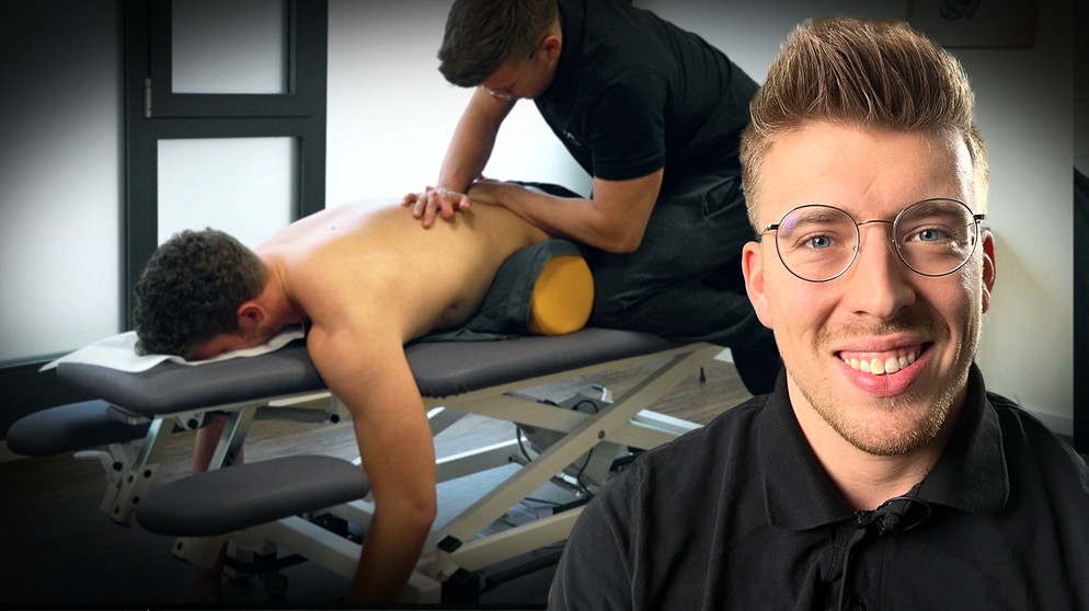 Ruben Khestel, selbständiger Physiotherapeut mit eigener Praxis in Heidelberg. Ruben und sein Freund Robin haben Physiotherapie studiert und nach dem Studium eine Physio-Praxis eröffnet. Ihre Challenge: schnell schwarze Zahlen schreiben! | Bild: BR/Theodor Kossakowski