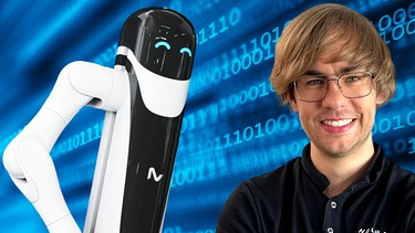 Tobias Gerlach, KI-Software-Entwickler bei NEURA Robotics | Bild: BR/Ulrich Schramm / stock.adobe.com/Mike Espenhain / NEURA ROBOTICS