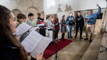 Produktion Weihnachts-CD | Bild: Christian Klenk, Katholische Universität Eichstätt-Ingolstadt