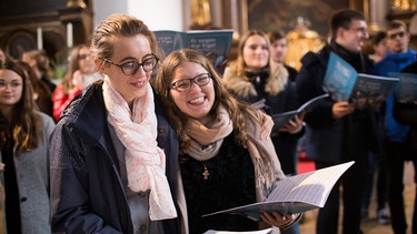 Produktion Weihnachts-CD | Bild: Christian Klenk, Katholische Universität Eichstätt-Ingolstadt