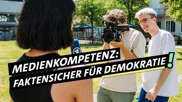 Sendereihenbild Medienkompetenz FaktenSicher für Demokratie: Teilnehmer und Teilnehmerinnen bei den Medienkompetenztagen.  | Bild: BR/Vera Johannsen