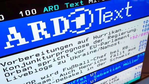 Deutschland, München, Oktober 2024, ARD Text, Teletext im Ersten, Videotext, aktuelle Nachrichten und Informationen lassen sich über die einzelnen Seitennummern auf dem Fernseher aufrufen,  | Bild: picture-alliance/dpa / Wolfgang Maria Weber