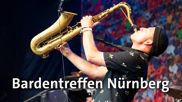 Saxophonist Christian Lukanow von Äl Jawala beim Bardentreffen in Nürnberg. | Bild: Uwe Niklas