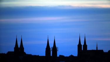 Die Silhouette von Bamberg bei Dämmerung | Bild: picture-alliance/dpa