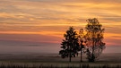 Noch vor dem Sonnenaufgang bei Weisendorf lässt die Morgenröte den Himmel in diesen herrlichen Farben erstrahlen. | Bild: Heinrich Schmidt, Weisendorf, 12.09.2023