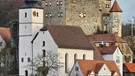 Hiltpoltstein mit Blick auf die Burg und die Mattäuskirche. | Bild: Caroline Seiffert, Pegnitz, 31.12.2023