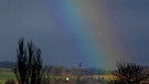 Regenbogen östlich von Hof. | Bild: Liane Mohringer, Hof, 02.01.2024