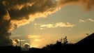 Abendfarben: Von der untergegangenen Sonne angestrahlte Wolken. | Bild: Günter Lorke, Tröstau, 02.07.2024