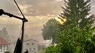 Regen und Sonnenschein in Wassermungenau zur gleichen Zeit. | Bild: Kerstin Mahr, Wassermungenau, 22.07.2024