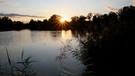 Sonnenuntergang am Bad Windsheimer Kaltbadweiher. | Bild: Frank Wiemer, Bad Windsheim, 16.09.2024