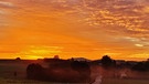 Morgenrot schlecht Wetterbot, der Horizont in Flammen. | Bild: Ottmar Mueller, Obermerzbach, 08.10.2024