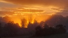 Mystischer Sonnenaufgang bei 0 Grad in Dachsbach. | Bild: Jutta Sauerbier, Dachsbach, 14.10.2024