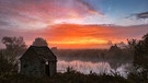 Sonnenaufgang an der Regnitz in Möhrendorf - der Herbst von seiner schönsten Seite. | Bild: Björn Hutzler, Möhrendorf, 14.10.2024