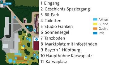 Lageplan der Kärwa im Park | Bild: BR