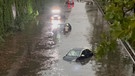 Überschwemmter Frankenschnellweg in Nürnberg | Bild: Bayerischer Rundfunk 2023