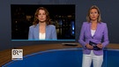 BR24 Moderatorin Anouschka Horn im Gespräch mit Grünen-Vizechefin Jamila Schäfer | Bild: Bayerischer Rundfunk 2023