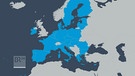 Europakarte mit Hervorhebung der EU-Mitglieder | Bild: Bayerischer Rundfunk 2024
