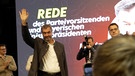 Markus Söder auf der Rednertribüne | Bild: Bayerischer Rundfunk 2024