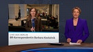 BR24 Moderatorin Sophie von Puttkamer im Gespräch mit BR-Korrespondentin Barbara Kostolnik | Bild: Bayerischer Rundfunk 2024