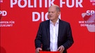 Olaf Scholz hält eine Rede beim Wahlkampfauftakt der SPD | Bild: Bayerischer Rundfunk 2024