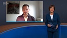 BR24-Moderatorin Ursula Heller im Gespräch mit Frankreichexperte Jacob Ross | Bild: Bayerischer Rundfunk 2024