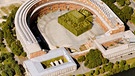 Modell der umgebauten Kongresshalle | Bild: Bayerischer Rundfunk 2024