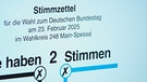 Ein Stimmzettel Beispiel | Bild: Bayerischer Rundfunk 2025