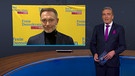 BR24-Moderator Stefan Scheider im Gespräch mit dem FDP-Vorsitzenden Christian Lindner | Bild: Bayerischer Rundfunk 2025