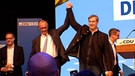 Markus Söder und Friedrich Merz zusammen auf der letzten Wahlkampfveranstaltung | Bild: Bayerischer Rundfunk 2025